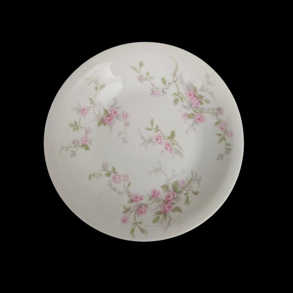 Theodore Haviland Limoges France Pink Rose Dessert Bowls Set of 4 Floral China